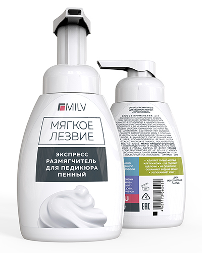MILV Экспресс-размягчитель для педикюра пенный «Мягкое лезвие» 250 мл