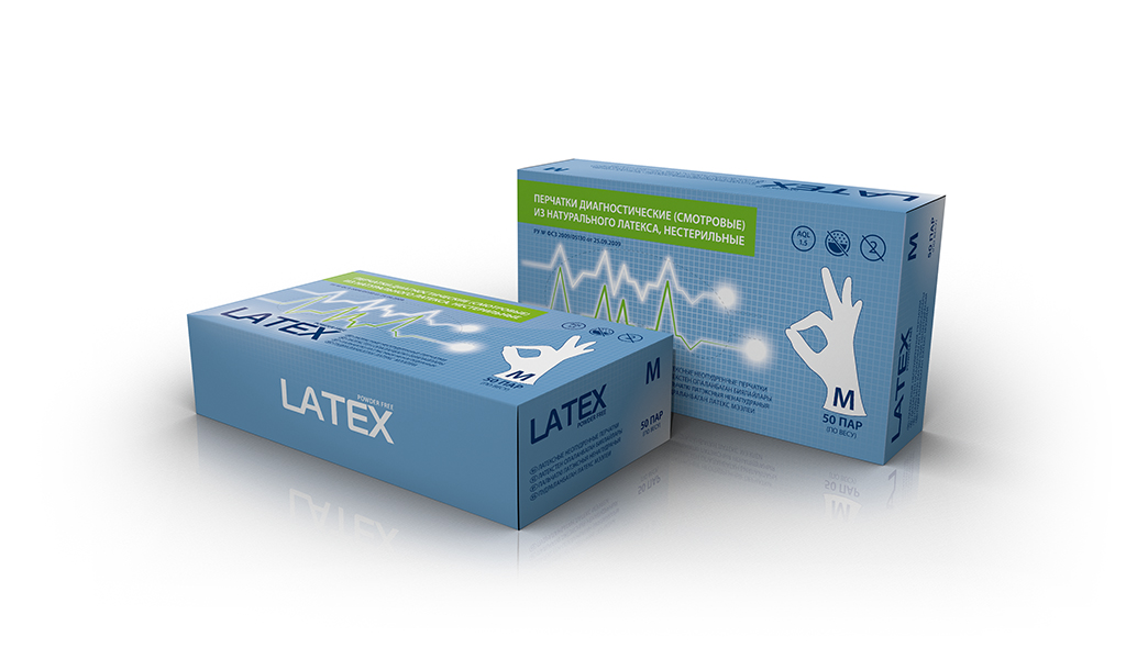 Latex MediOk перчатки латексные 50пар