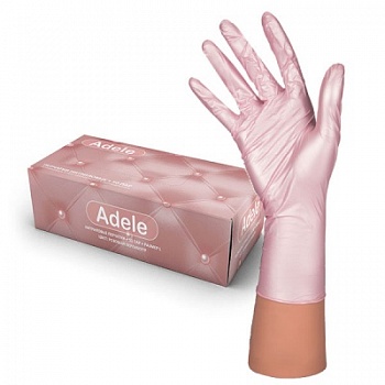 Adele Перчатки нитриловые розовый перламутр  50 пар