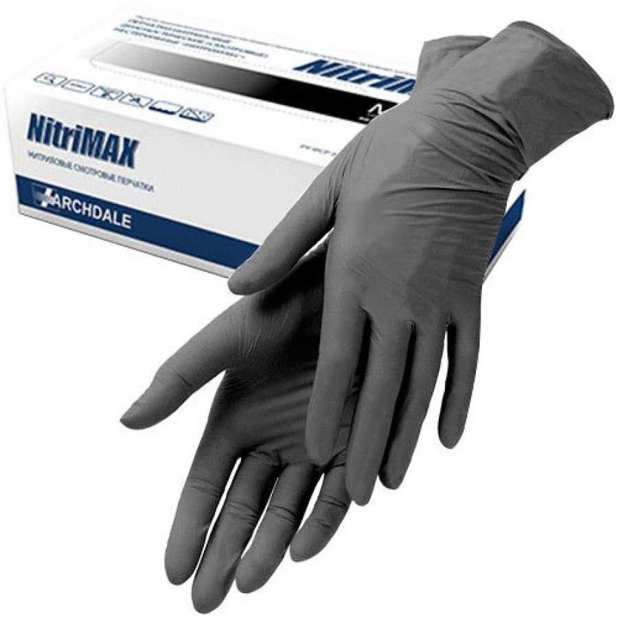 NitriMAX Перчатки нитриловые черные 50пар