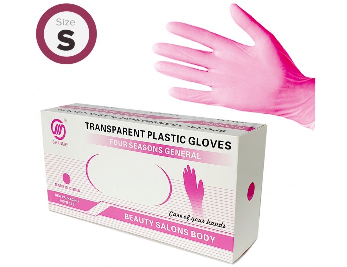 Shanmei перчатки розовые, 50 шт